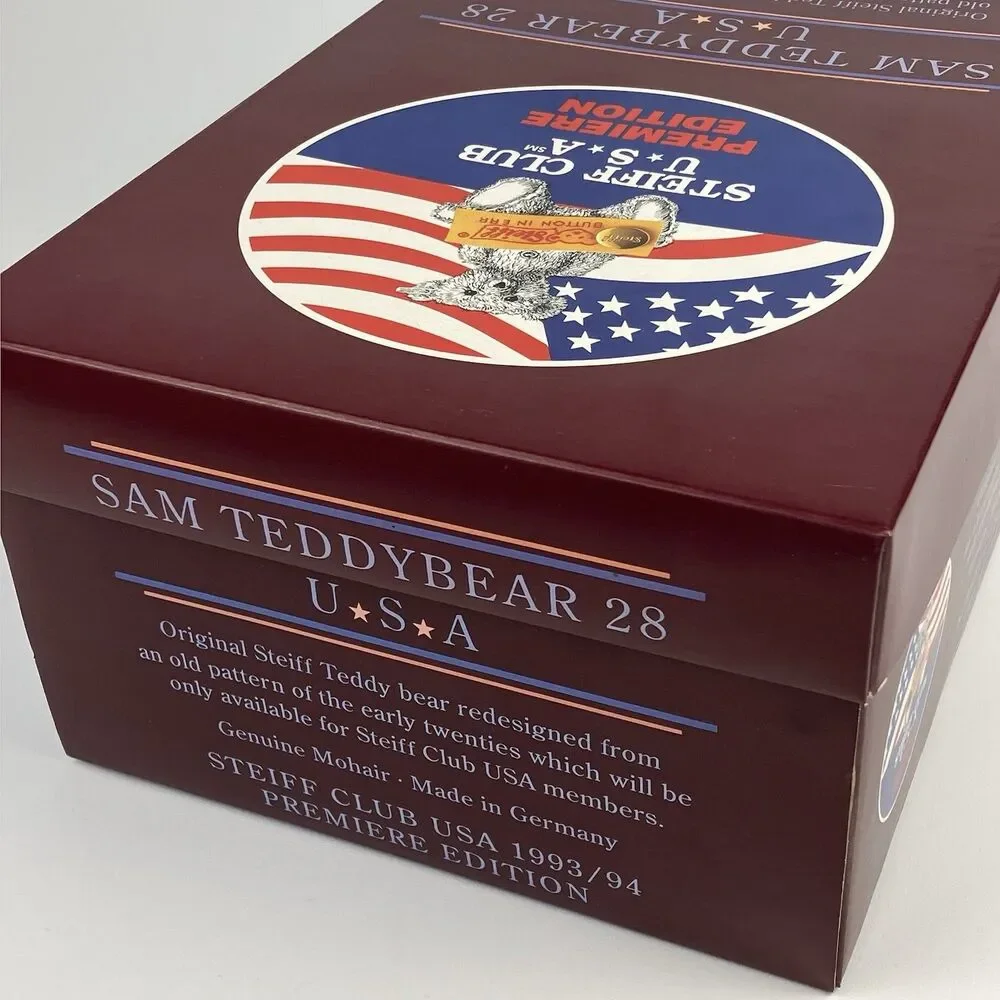 Steiff USA Sam Teddy Bear 1993 | /w Box 28 cm Premiere Edition #2875 (420801)